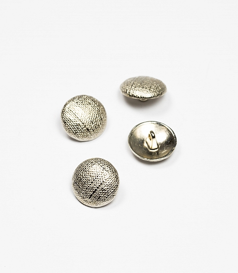 Silver Matte Shank Button Size 28L x5